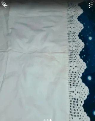 Federa cuscino cotone bianco con pizzo