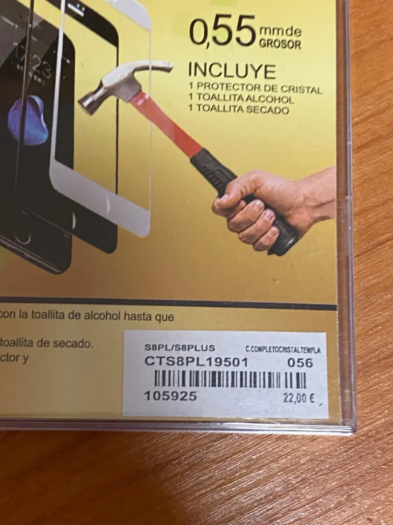Cristal Templado Samsung S8 Plus afbeelding 2