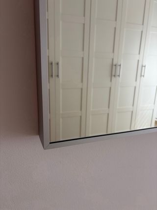 Espejo IKEA HOVET Gris Metálico