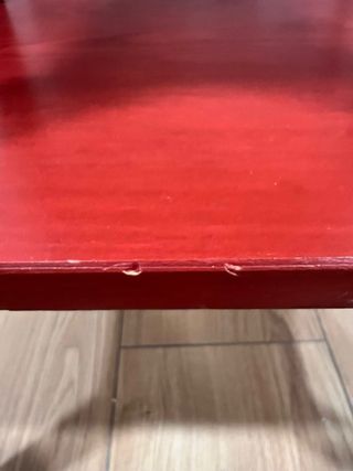 Mesita de noche roja Ikea