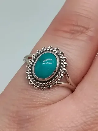 Anillo Plata 925 Turquesa Natural
