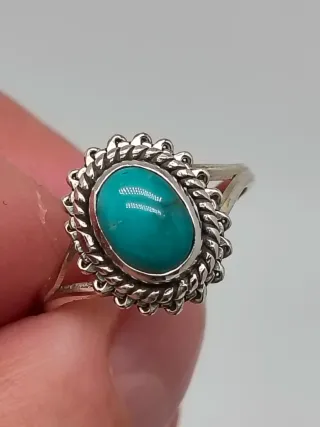 Anillo Plata 925 Turquesa Natural