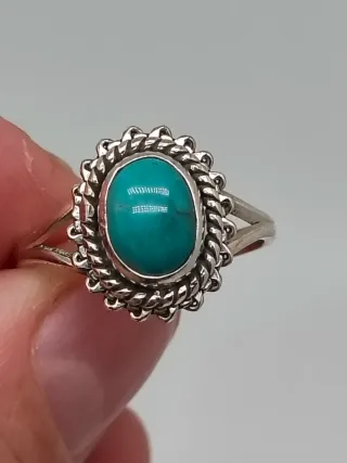 Anillo Plata 925 Turquesa Natural