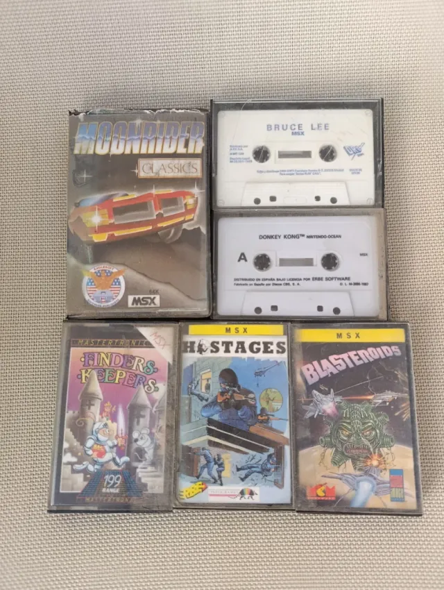 Lote 6 Juegos MSX Clásicos: Bruce Lee, Donkey Kong