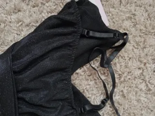 Abito lungo nero elegante taglia unica