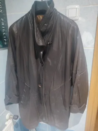 Chaquetón de cuero mujer