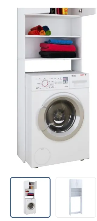 Armario de madera para lavadoras de 190x64x25