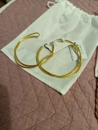 Bimba y Lola Collar y Pendientes Oro Multicolor