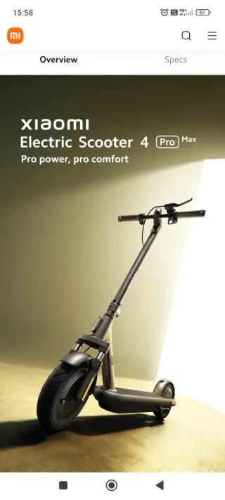 Patinete Xiaomi 4 Pro Max