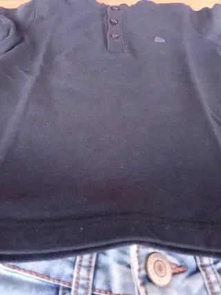 Conjunto polo y vaqueros cortos 3-4años