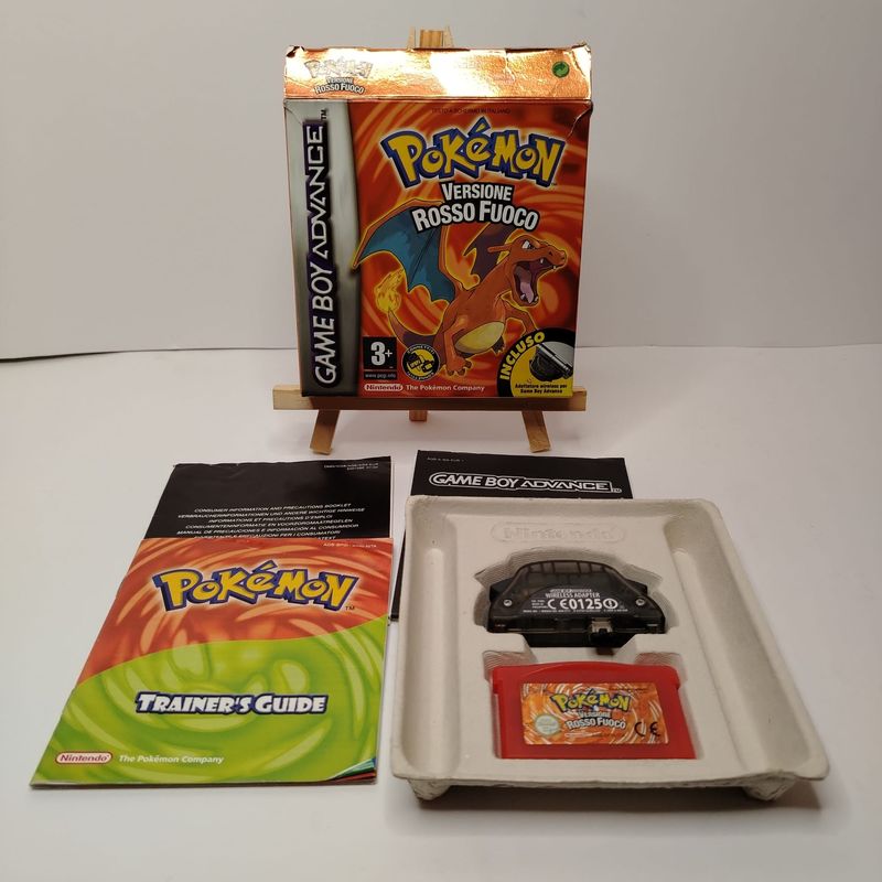 Pokemon Rojo Fuego GBA con caja y manuales