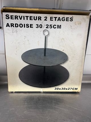 Bandeja de pizarra para catering