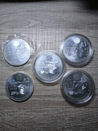 5 Monedas Plata 12 Euros 2005