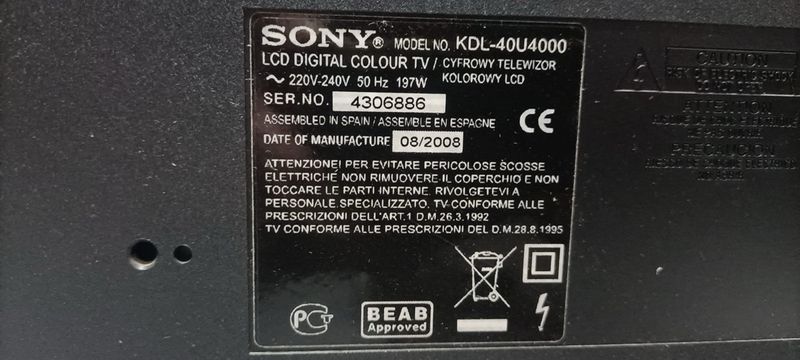 TV Sony Bravia 32' Antigua afbeelding 3