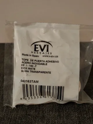 Topes de puerta acero inox. mate. Servi Herrajes.