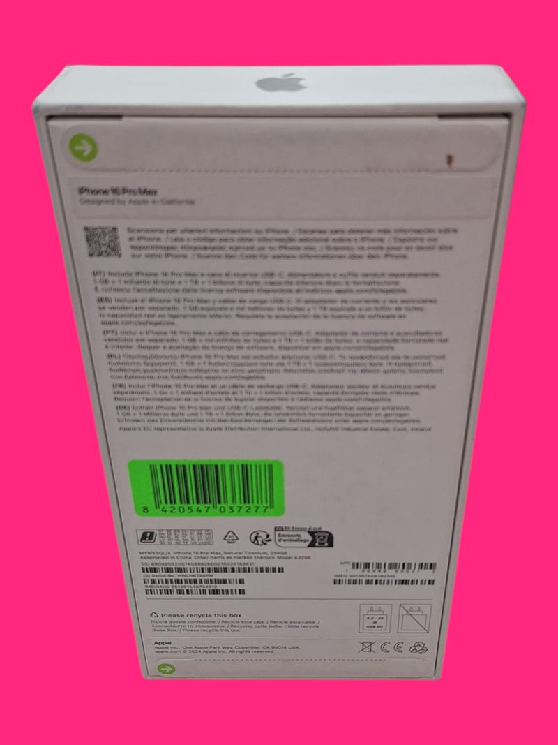 IPHONE 16 PRO MAX 8/256 GB PLATEADO PRECINTADO afbeelding 2