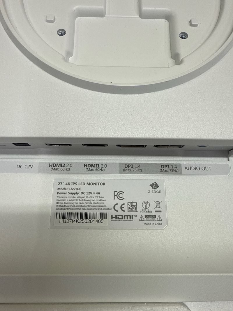 Monitor Gaming Z-EDGE 27” 4K IPS HDR Blanco afbeelding 9