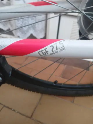 Bicicleta Rockrider 100 Blanca y rosa