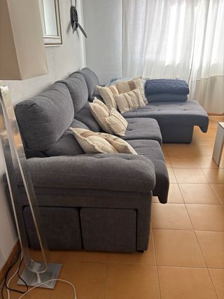 Sofá Chaiselongue Gris Antracita