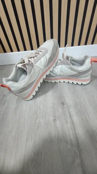 Bambas Munich mujer blancas y rosas