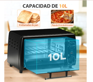 Horno Eléctrico Sobremesa 10L 750W