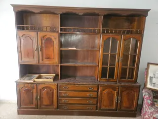 Aparador Vitrina Madera Cristal