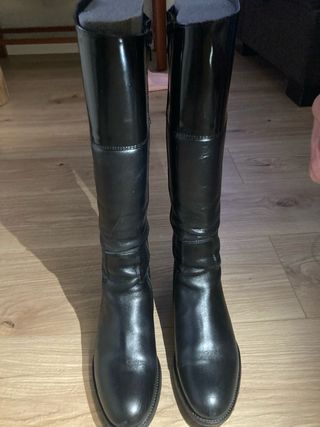Botas de piel negras mujer talla 37