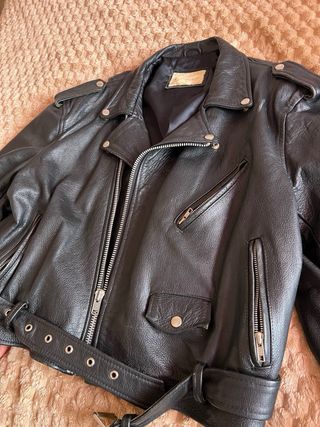 Chaqueta Cuero estilo Rockabilly americana 70s