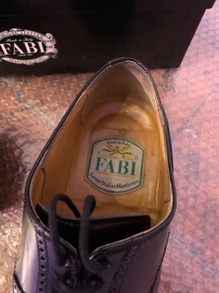 Scarpe Fabi in cuoio nero uomo
