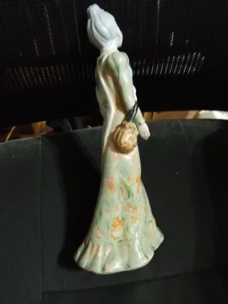 Figura porcelana antigua mujer Inglés