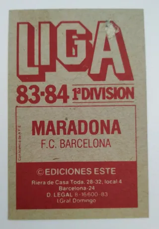 Cromos Maradona F.C. Barcelona 1983-84