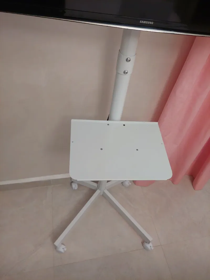 Soporte TV profesional con ruedas, en blanco afbeelding 2
