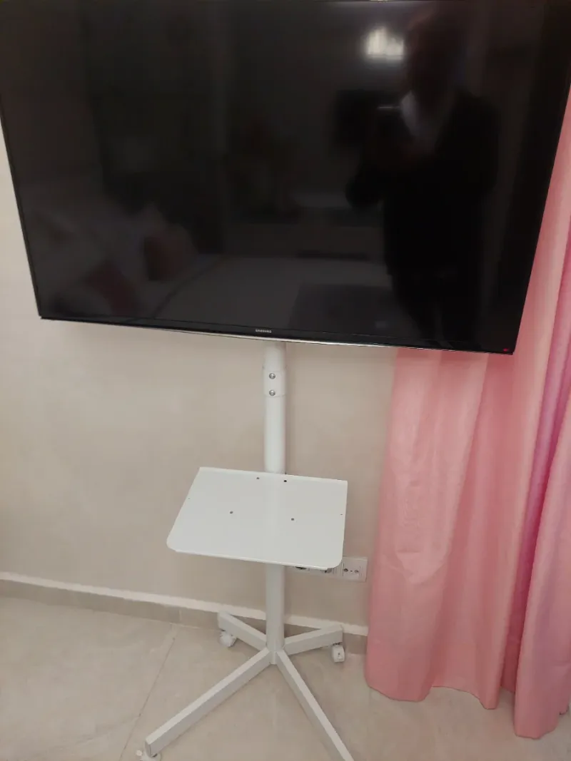 Soporte TV profesional con ruedas, en blanco afbeelding 6