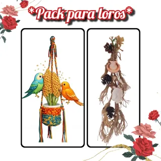 Pack para agapornis/pájaros/loros/periquitos