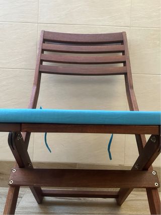 Cojín para asiento de silla, azul