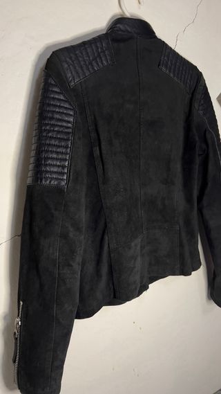 Chaqueta Biker Negra Mujer Mango Talla XS