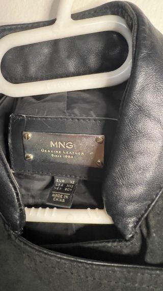 Chaqueta Biker Negra Mujer Mango Talla XS