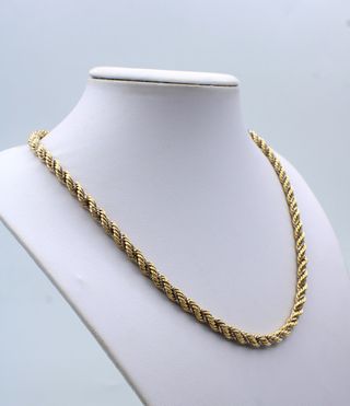 Cadena Cordón Oro Amarillo y Blanco 18kt