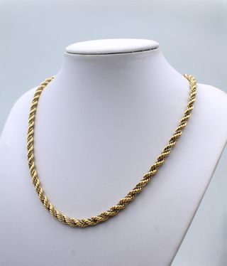 Cadena Cordón Oro Amarillo y Blanco 18kt