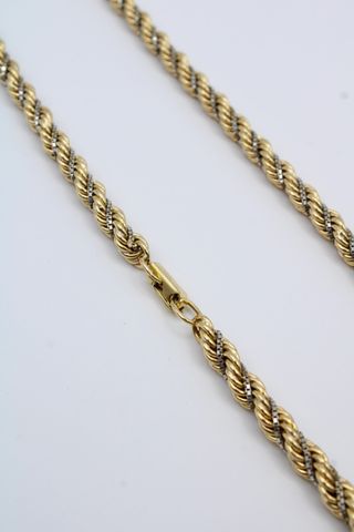 Cadena Cordón Oro Amarillo y Blanco 18kt