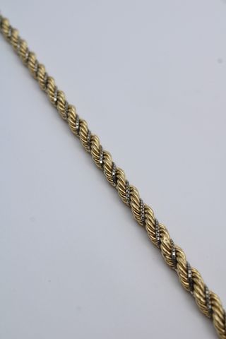 Cadena Cordón Oro Amarillo y Blanco 18kt