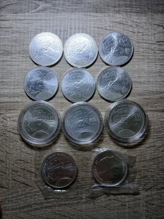 11 Monedas Plata 12 Euros 2007 Tratado de Roma