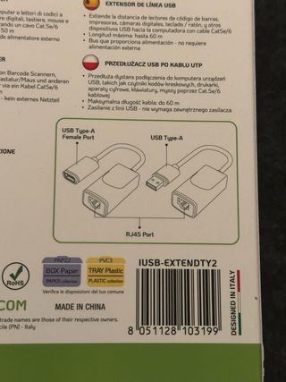 Techly 103199 Extender USB 60m RJ45