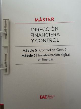 Libros Master EAE dirección financiera y control
