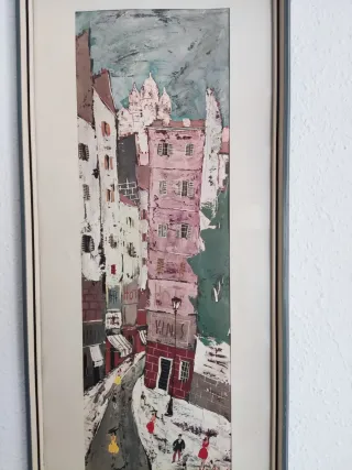 Lamina impresa Vintage Paris Montmartre 1958