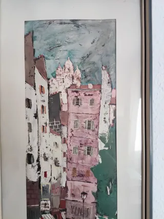 Lamina impresa Vintage Paris Montmartre 1958