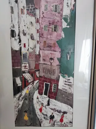 Lamina impresa Vintage Paris Montmartre 1958