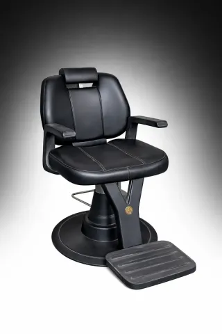 Silla de barbero negra