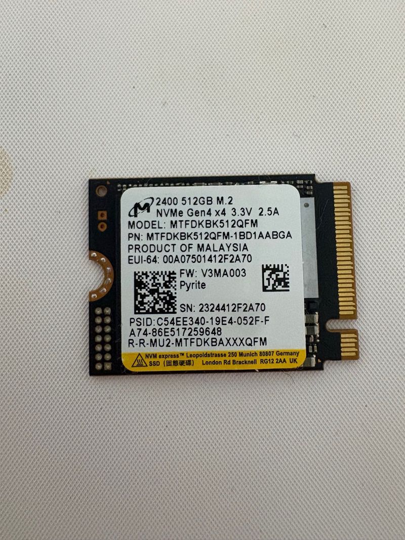 SSD M.2 NVMe 512GB PCIe Gen4x4