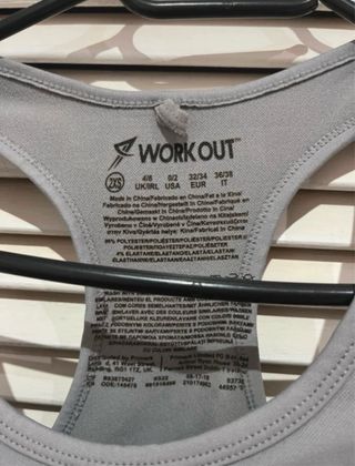 Top cropped deportivo gris Primark Workout 2XS